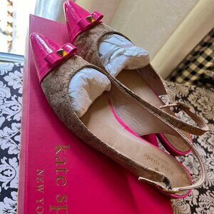 Kate Spade Ginny Cork and Patent Leather Slingback - Size 8
